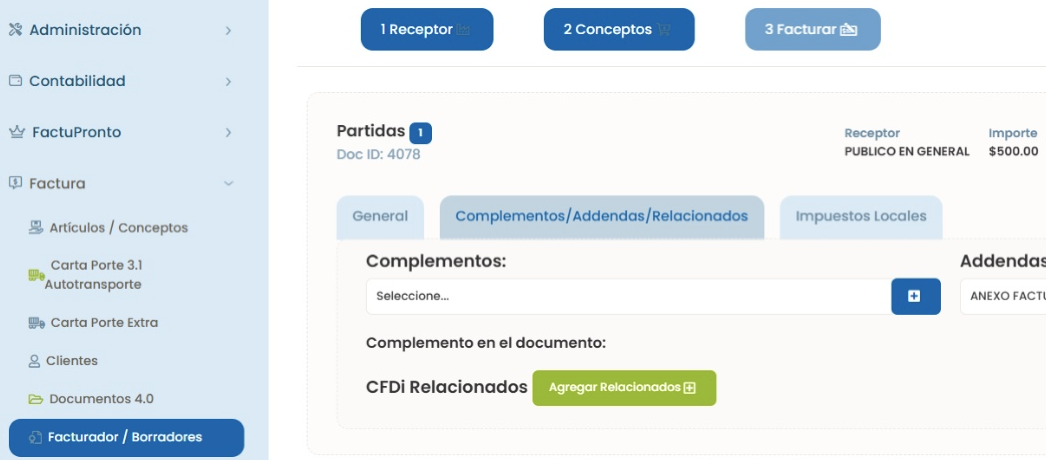 Funciones de nuestro programa de Facturación Electrónica